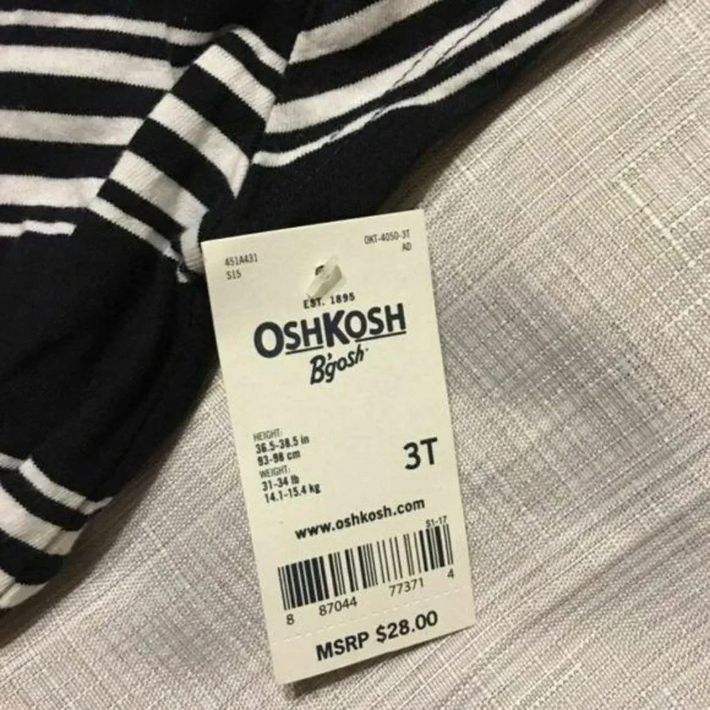 Oshkosh B'Gosh 3T Toddler Navy Blue sailor Striped‎ dress